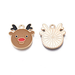 Christmas Alloy Enamel Pendants&nbsp;ENAM-Q442-48B