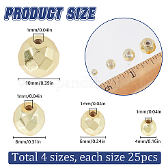 100Pcs 4 Styles Electroplate Non-magnetic Synthetic Hematite Bead Strands&nbsp;G-SC0003-14