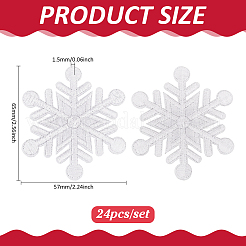 24Pcs Snowflake Rayon Sew on Cloth Patches&nbsp;DIY-PH0033-03