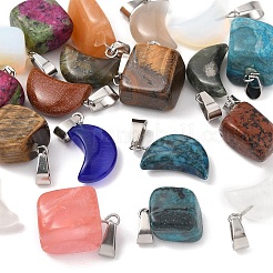 20Pcs Mixed Gemstone Pendants&nbsp;G-YW0002-26