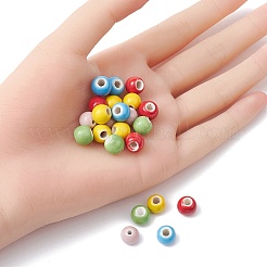 30Pcs 5 Colors Handmade Porcelain Beads&nbsp;PORC-YW0001-03