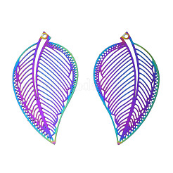 Ion Plating(IP) 201 Stainless Steel Filigree Pendants&nbsp;STAS-S118-063