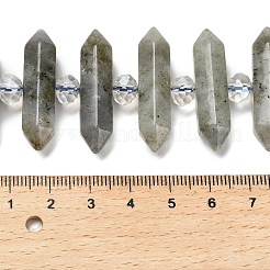 Natural Labradorite Double Terminated Point Beads Strands&nbsp;G-H069-B04-01