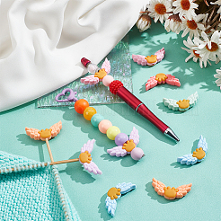 Wing Food Grade Eco-Friendly Silicone Focal Beads&nbsp;SIL-NB0001-43