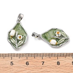 Brass Enamel Pendants&nbsp;KK-B129-25P-01