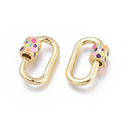 Brass Screw Carabiner Lock Charms&nbsp;KK-I673-01G