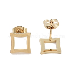 PVD Vacuum Plating 304 Stainless Steel Stud Earrings for Women&nbsp;EJEW-A048-28G