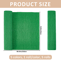 5 Rolls 5 Colors Handmade Crepe Paper&nbsp;DIY-PH0035-51