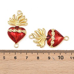 Brass Pave Clear Cubic Zirconia Connector Charms&nbsp;KK-L251-18G-01