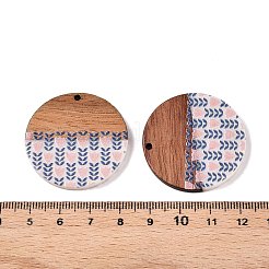 Printed Resin & Wood Pendants&nbsp;LS-WOOD-TAC0021-21D