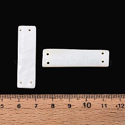 Natural Freshwater Shell 4-Hole Multi-Strand Links&nbsp;SHEL-T020-67