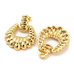 Brass Hollow Teardrop Dangle Stud Earrings&nbsp;EJEW-C066-09G