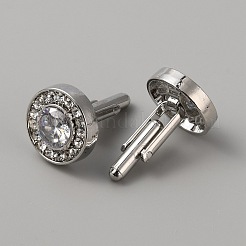 Alloy Rhinestone Cufflinks for Men&nbsp;FIND-WH0111-479