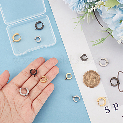 12Pcs 6 Style 304 Stainless Steel Hoop Earrings Findings&nbsp;STAS-UN0043-23