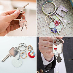 12Pcs 6 Styles Alloy Twist Spring Gate Ring&nbsp;FIND-CA0007-96