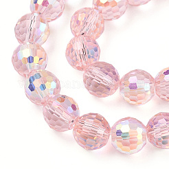 Transparent Electroplate Glass Beads Strands&nbsp;EGLA-N012-001-B06