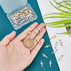 60Pcs 2 Colors Ion Plating(IP) 304 Stainless Steel Connector Charms&nbsp;STAS-PH0004-99