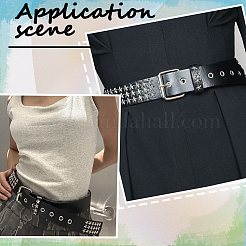 3Pcs 3 Styles Rivet PU Imitation Leather Waist Belts&nbsp;AJEW-CL0005-94