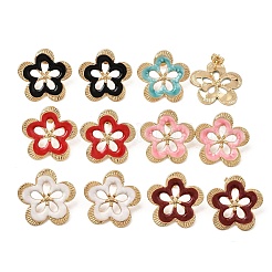 304 Stainless Steel Enamel Stud Earrings&nbsp;SA-CBA0141-02G