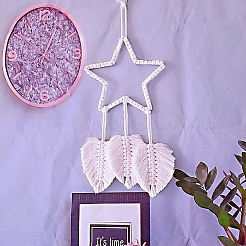 Bohemian Macrame Star Woven Polycotton Wall Hanging Ornaments&nbsp;PW-WG65708-01