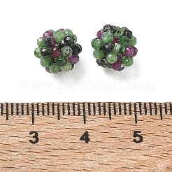Natural Ruby in Zoisite Woven Beads&nbsp;GG-CBA2E9C-F11-01