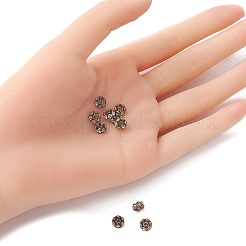 Brass Rhinestone Spacer Beads&nbsp;RB-YW0001-05B-01AB