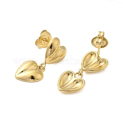 304 Stainless Steel Heart Stud Earrings for Women&nbsp;EJEW-U020-23G