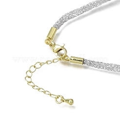 3.5MM Polyester Metallic Cord Braided Cord Necklace Making&nbsp;FB-CBAA152-01G-09