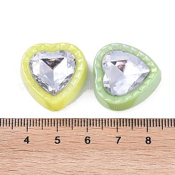 UV Plating Iridescent Acrylic with Rhinestone Beads&nbsp;OACR-B021-08