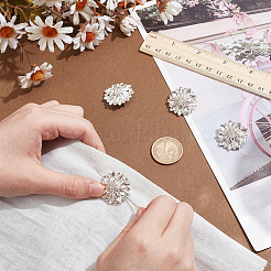 8Pcs 1-Hole Alloy Rhinestone Shank Buttons&nbsp;BUTT-NB0001-96S