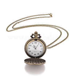 Alloy Flat Round with DAD Pendant Necklace Pocket Watch&nbsp;WACH-N012-22