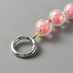 Beads in Beads Style Faceted Acrylic Chain Bag Straps&nbsp;PURS-WH0001-52B
