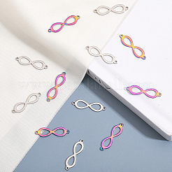 32Pcs 2 Colors 201 Stainless Steel Connector Charms&nbsp;FIND-CA0007-69