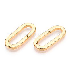 Brass Spring Gate Rings&nbsp;KK-WH20009-01G