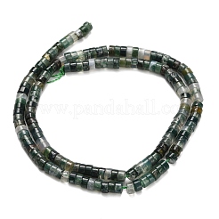 Natural Moss Agate Beads Strands&nbsp;G-Z110-A39-2x4mm