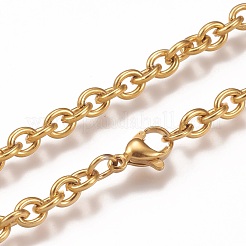 304 Stainless Steel Cable Chain Anklets&nbsp;X-AJEW-H100-01G