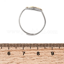 Textured 304 Stainless Steel Cuff Open Rings&nbsp;RJEW-P192-01A