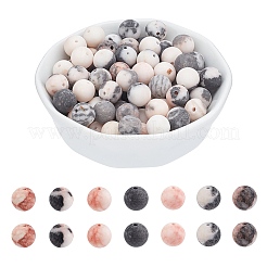 Natural Pink Zebra Jasper Beads Strands&nbsp;G-AR0001-90