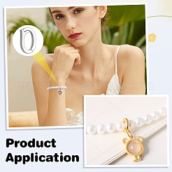 2Pcs Sterling Silver Fold Over Clasps&nbsp;STER-NB0001-40A