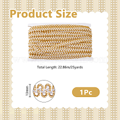 Polyester Centipede Braided Wavy Ribbon&nbsp;OCOR-WH0111-43A