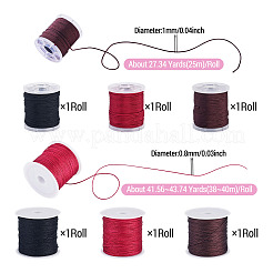6Rolls 6 Colors Nylon Braided Cord&nbsp;NWIR-TA0001-46D