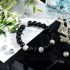 Rack Plating Brass Cubic Zirconia Beads&nbsp;ZIRC-NB0001-05