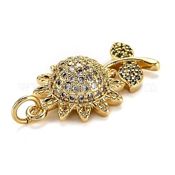 Brass Micro Pave Cubic Zirconia Pendants&nbsp;ZIRC-L100-039G