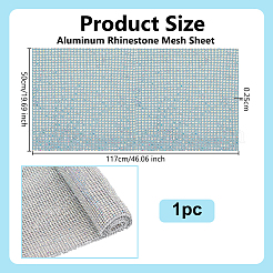 Aluminum Rhinestone Mesh Sheets&nbsp;DIY-WH0816-125