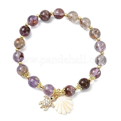 Natural Lodolite Quartz Bead Bracelets&nbsp;BJEW-JB14149-01