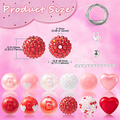 DIY Bubblegum Bracelet Pendant Decoration Making Kit for Valentine's Day&nbsp;DIY-CJC0007-02