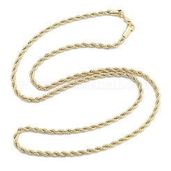 Brass Rope Chain Necklaces for Men Women&nbsp;NJEW-G160-09G