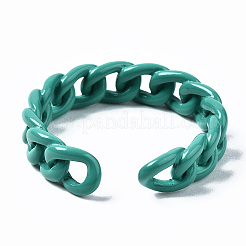 Spray Painted Brass Cuff Rings&nbsp;RJEW-S044-146B