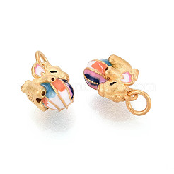 925 Sterling Silver Colorful Enamel Horse Charms&nbsp;STER-T008-68G