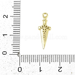 Brass Micro Pave Clear Cubic Zirconia Pendants&nbsp;KK-L238-14G